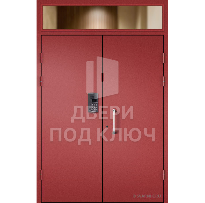 Входная дверь с домофоном и фрамугой в подъезд ДПК-13832